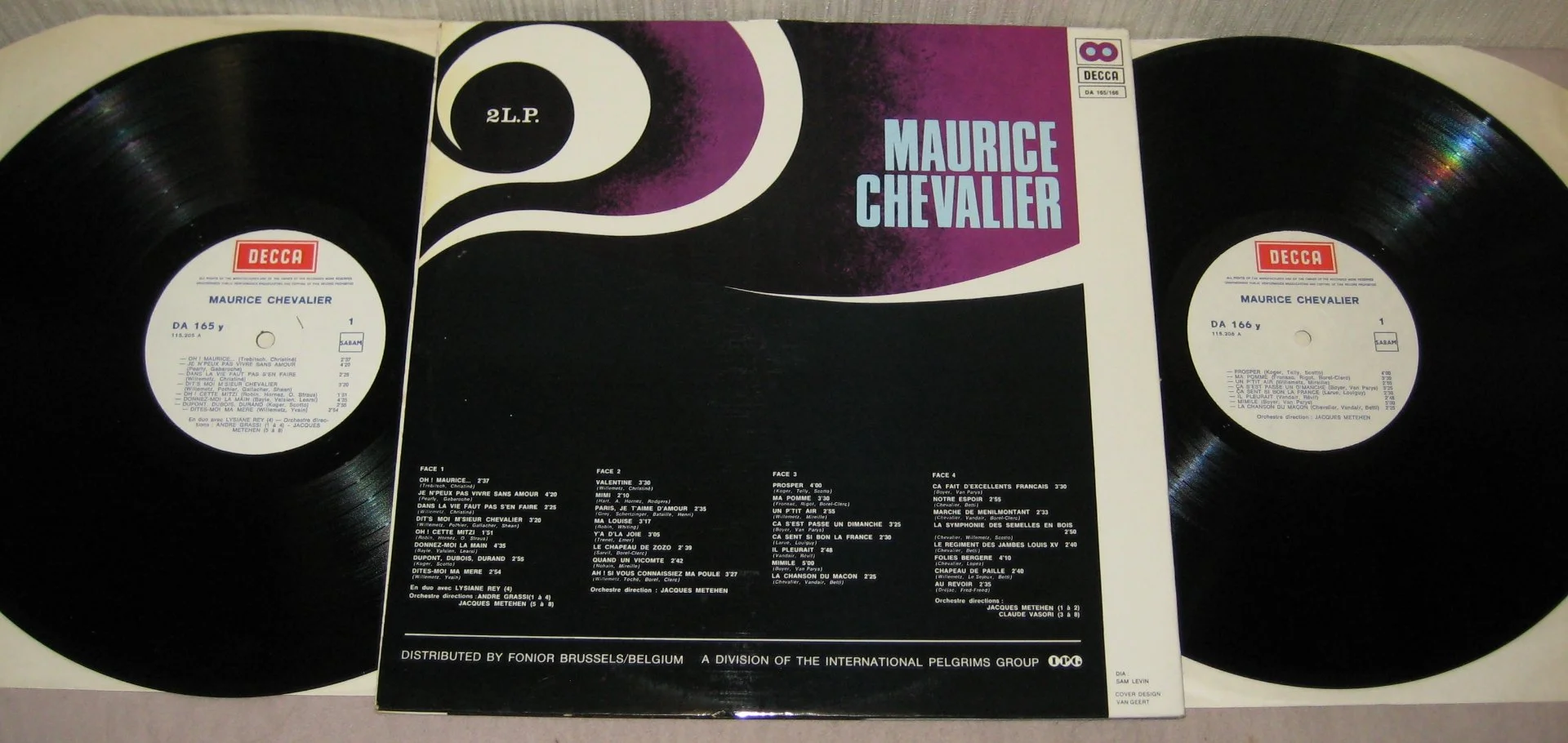 Maurice Chevalier – Maurice Chevalier (2LP, Belgium, EX/EX) - миниатюра 2