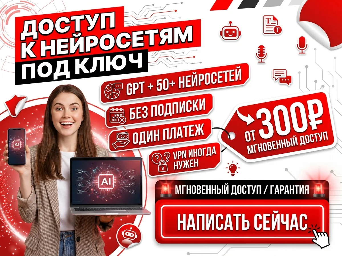 Доступ к нейросетям под ключ - изображение 1