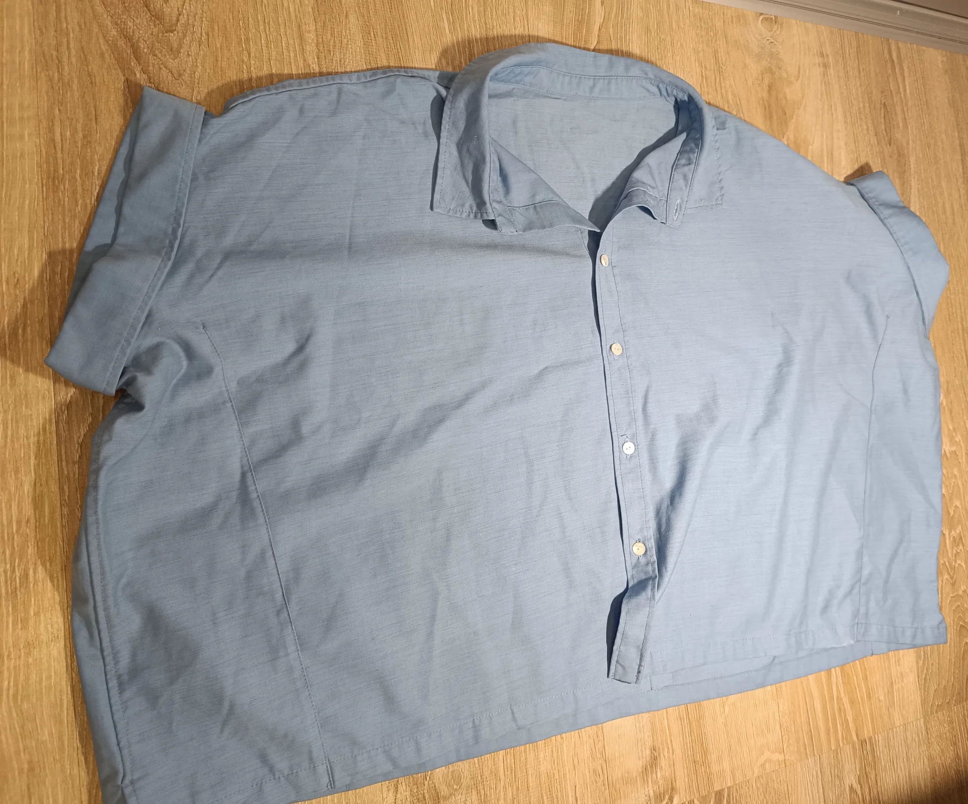 Укороченная рубашка oversize - миниатюра 2
