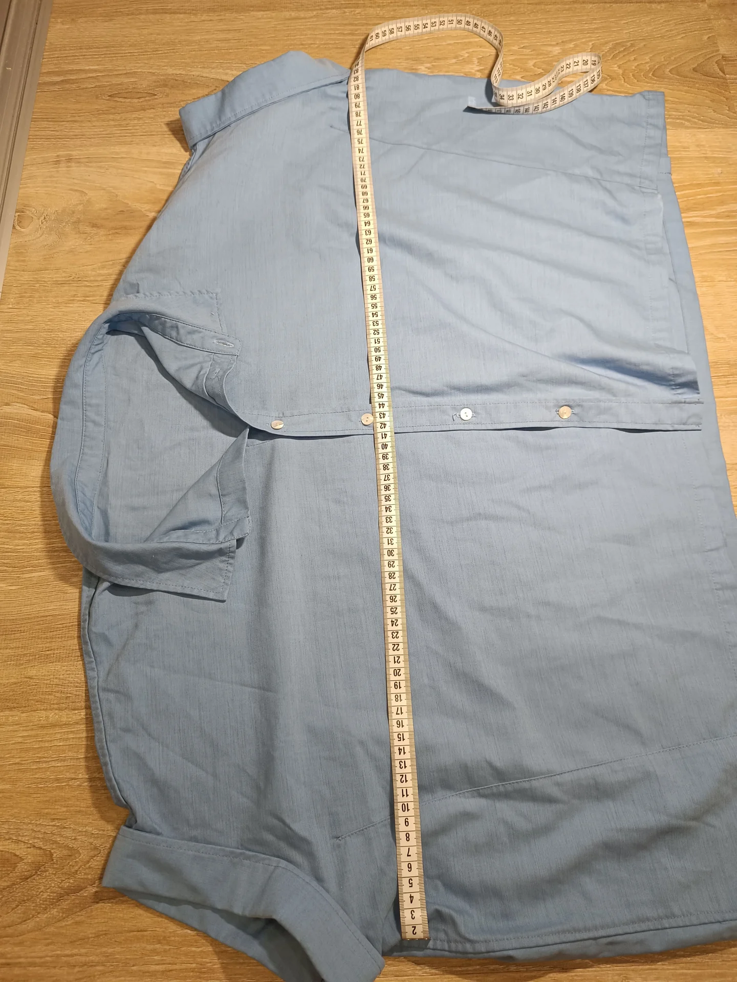 Укороченная рубашка oversize - миниатюра 3