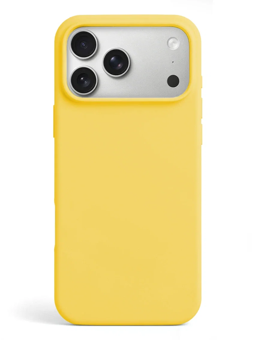 Чехол силиконовый для iPhone 17 Pro Max жёлтый цвет - миниатюра 2