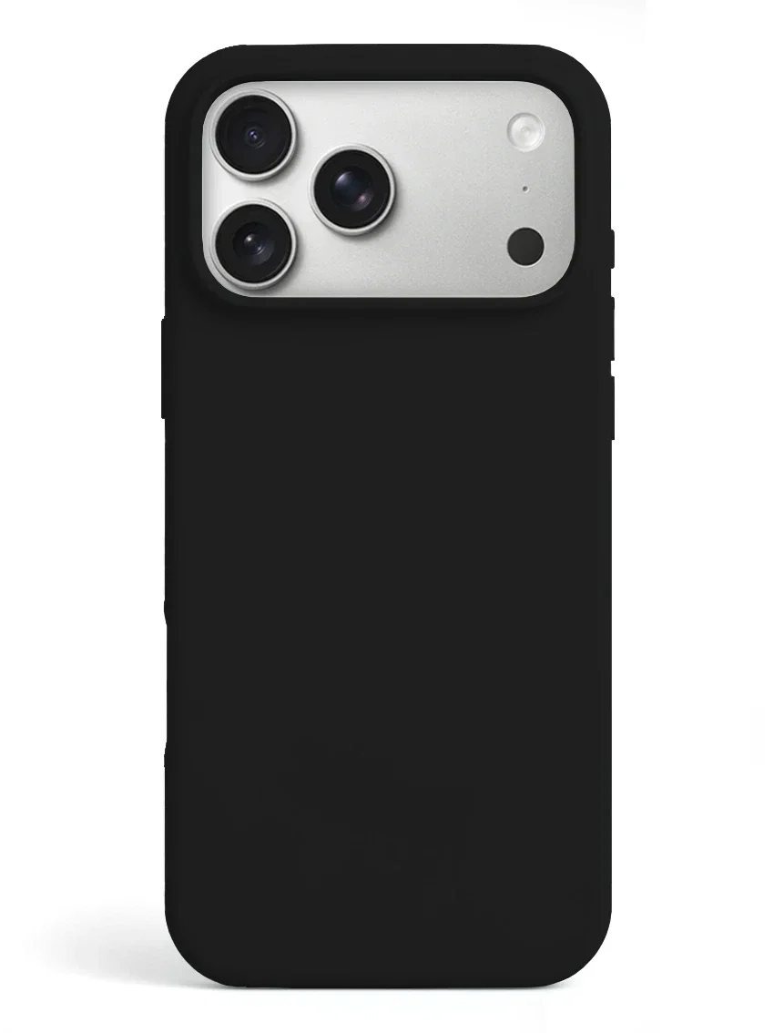 Чехол силиконовый для iPhone 17 Pro Max чёрный цвет - миниатюра 2