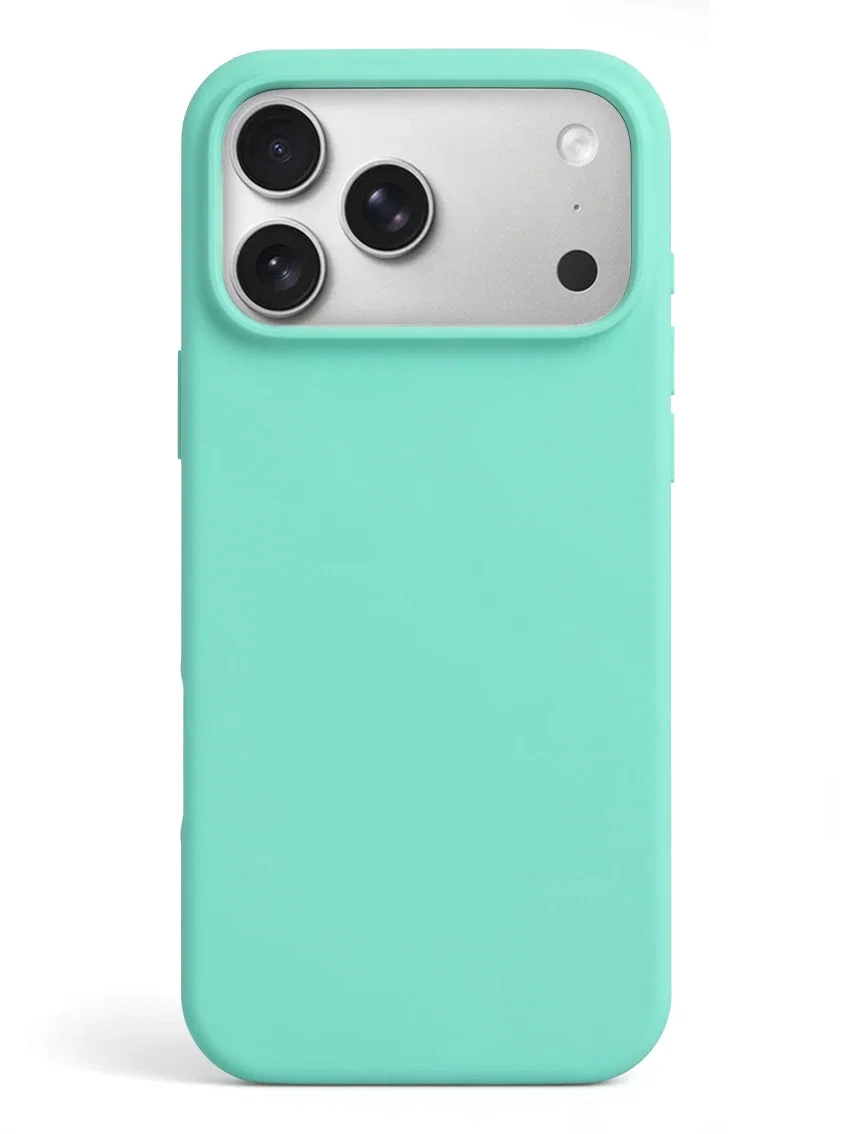 Чехол силиконовый для iPhone 17 Pro Max цвет аквамарин - миниатюра 2