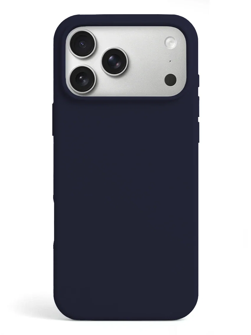 Чехол силиконовый для iPhone 17 Pro Max синий цвет - миниатюра 2