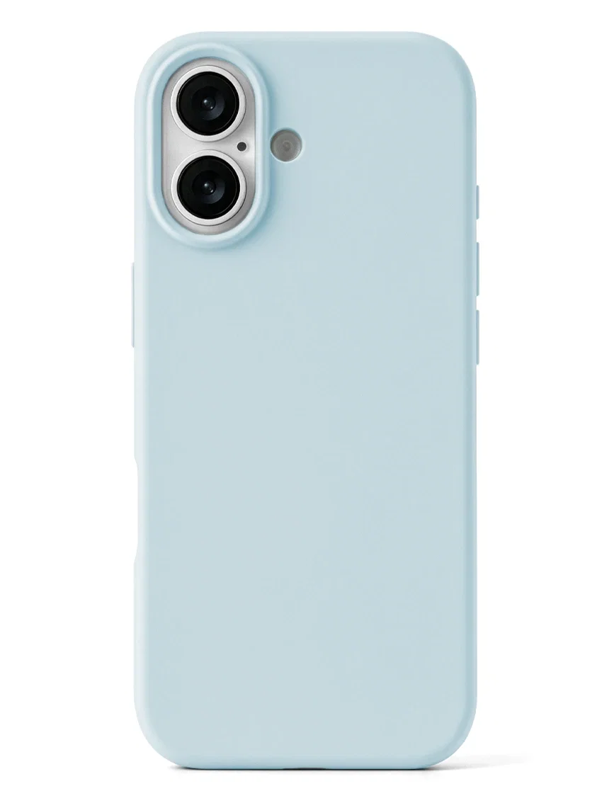 Чехол силиконовый для iPhone 17 бледно-голубой цвет - миниатюра 2