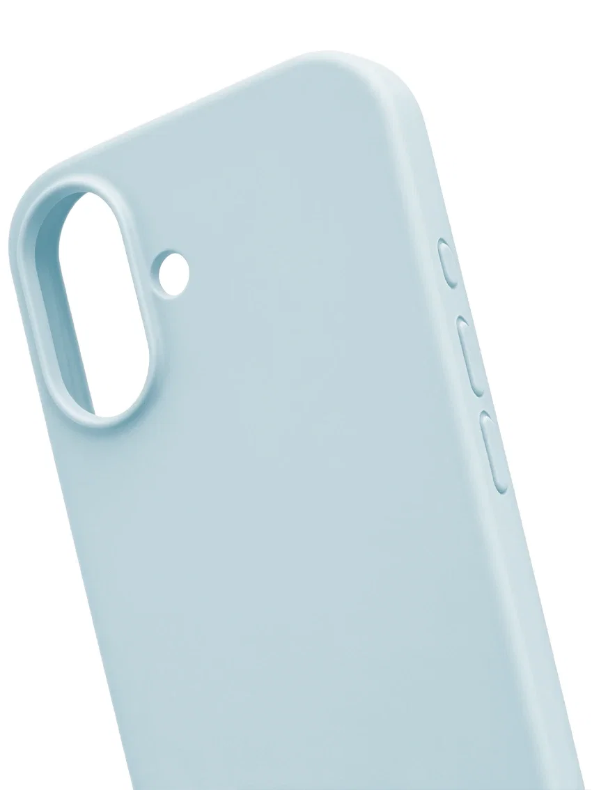 Чехол силиконовый для iPhone 17 бледно-голубой цвет - миниатюра 3