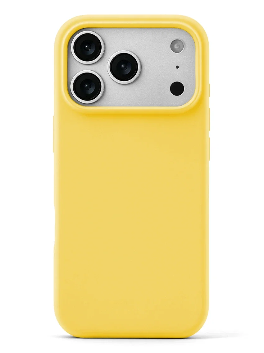 Чехол силиконовый для iPhone 17 Pro жёлтый цвет - миниатюра 2