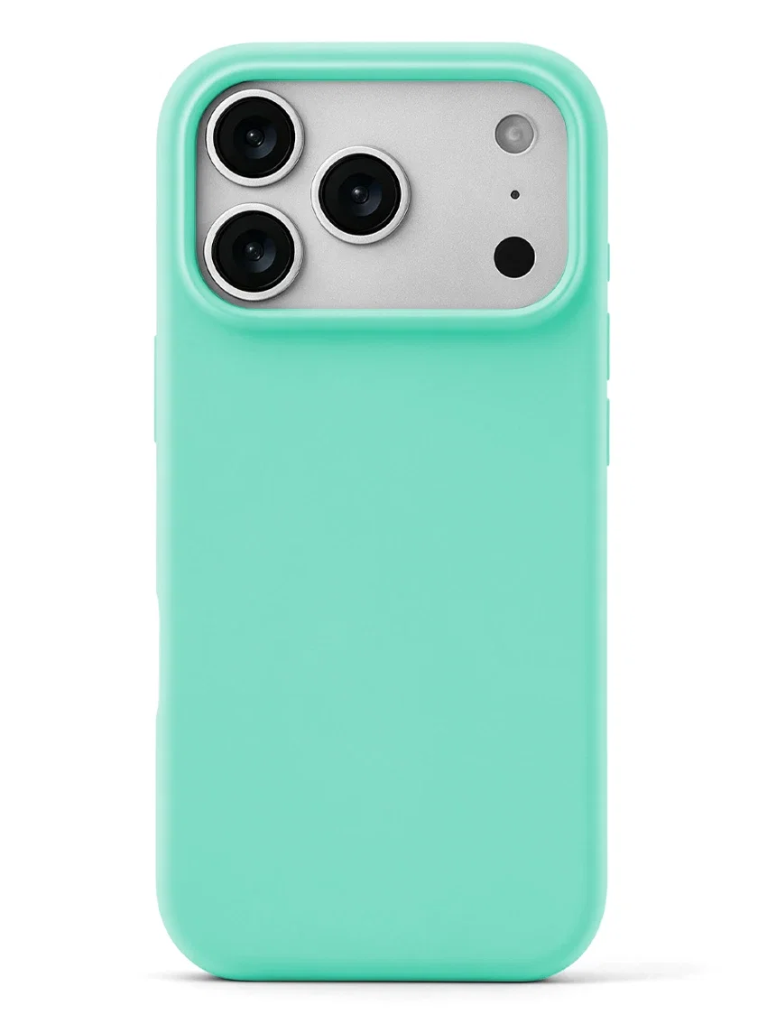 Чехол силиконовый для iPhone 17 Pro цвет аквамарин - миниатюра 2