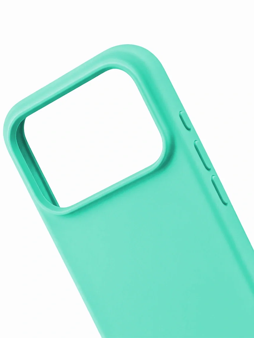 Чехол силиконовый для iPhone 17 Pro цвет аквамарин - миниатюра 4