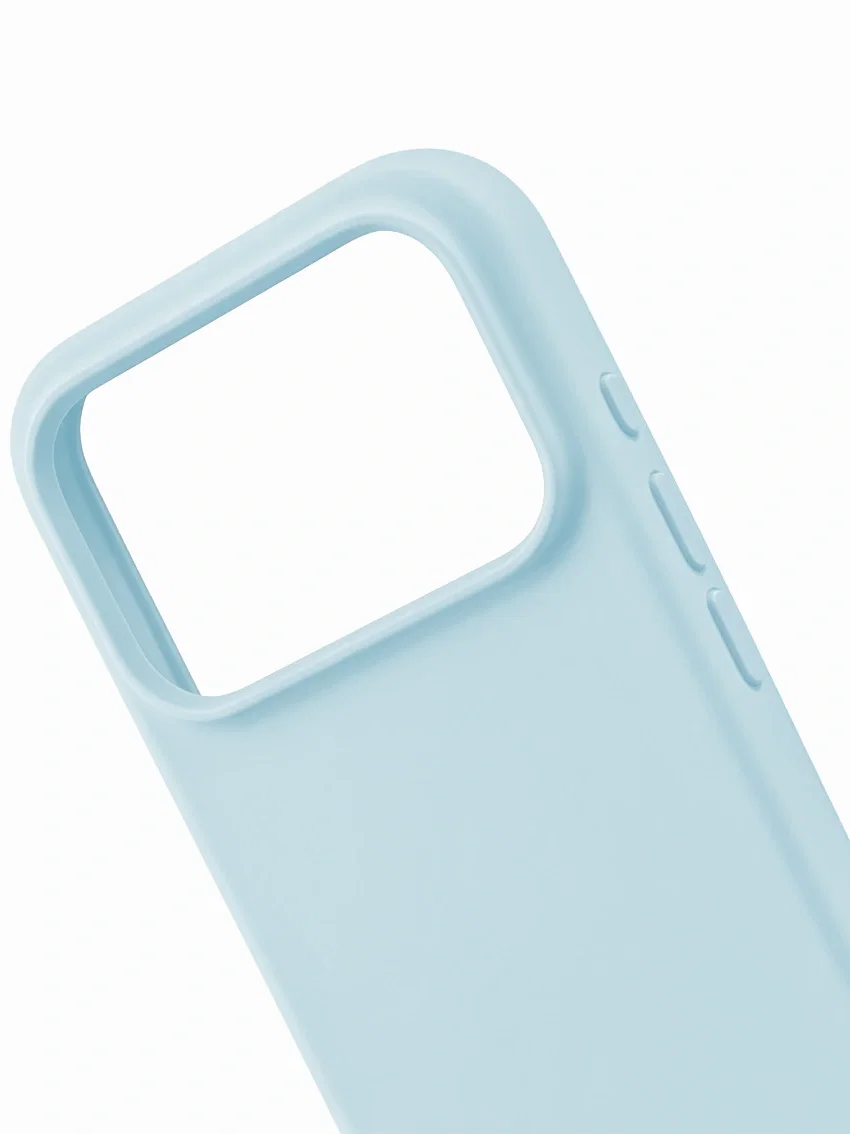 Чехол силиконовый для iPhone 17 Pro бледно-голубой цвет - миниатюра 4