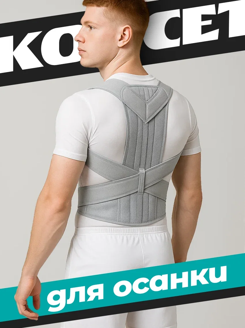 Корсет-корректор осанки для спины с рёбрами жёсткости размер XL