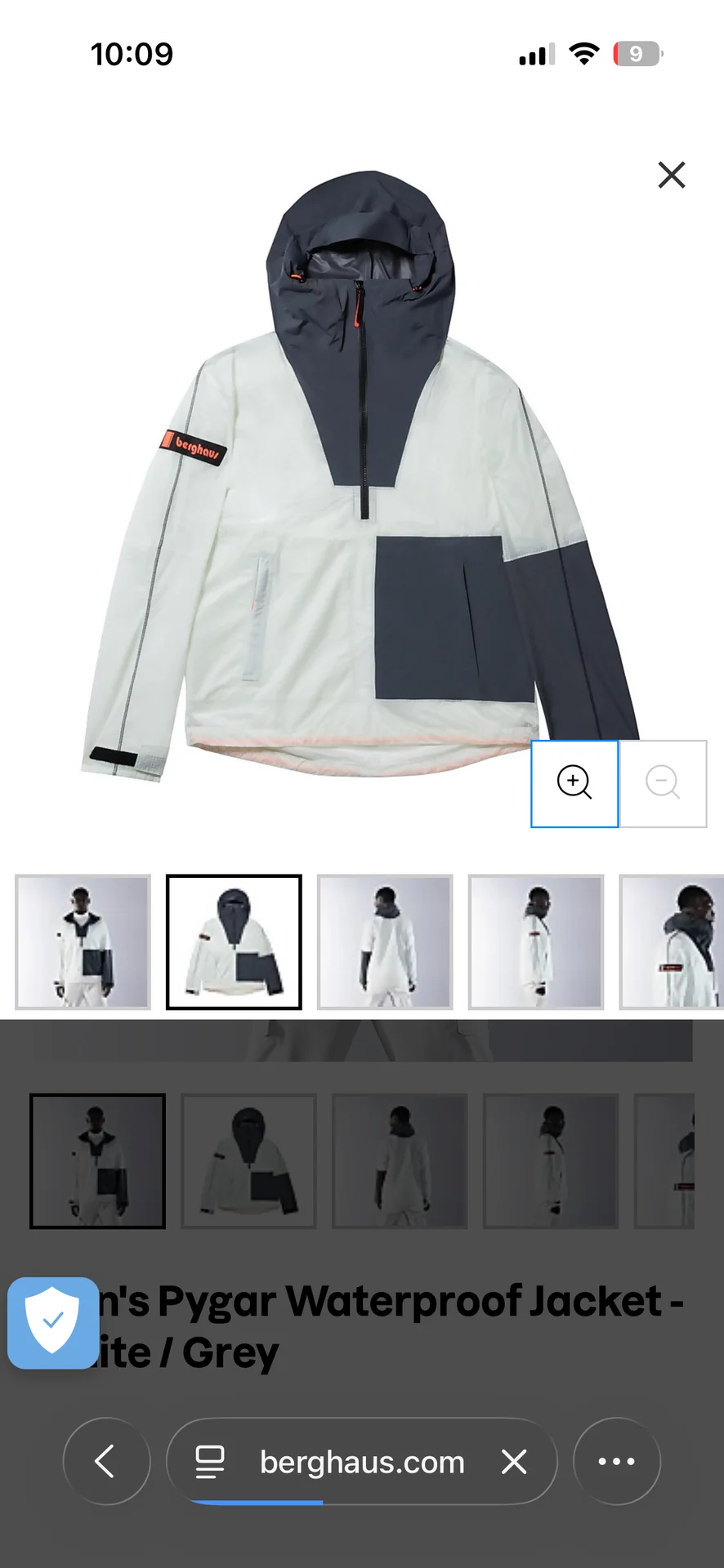 Berghaus Pygar Waterproof Jacket - White / Grey - миниатюра 2