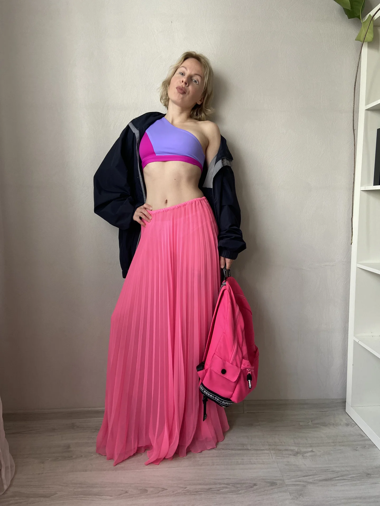 Плиссированная макси юбка Blumarine фуксия M - миниатюра 3