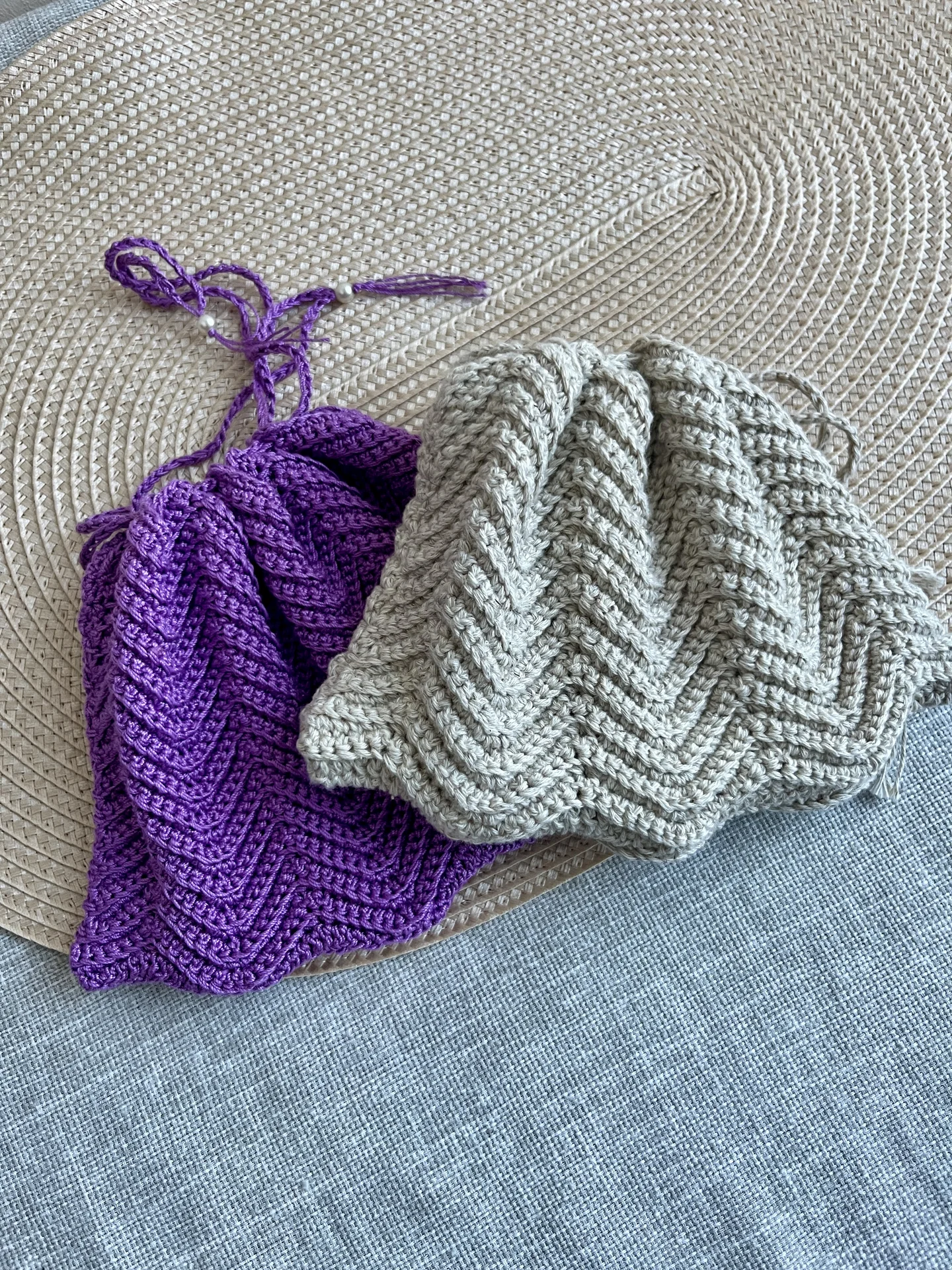 Косметичка ракушка кроше Новая Ручная работа - миниатюра 2