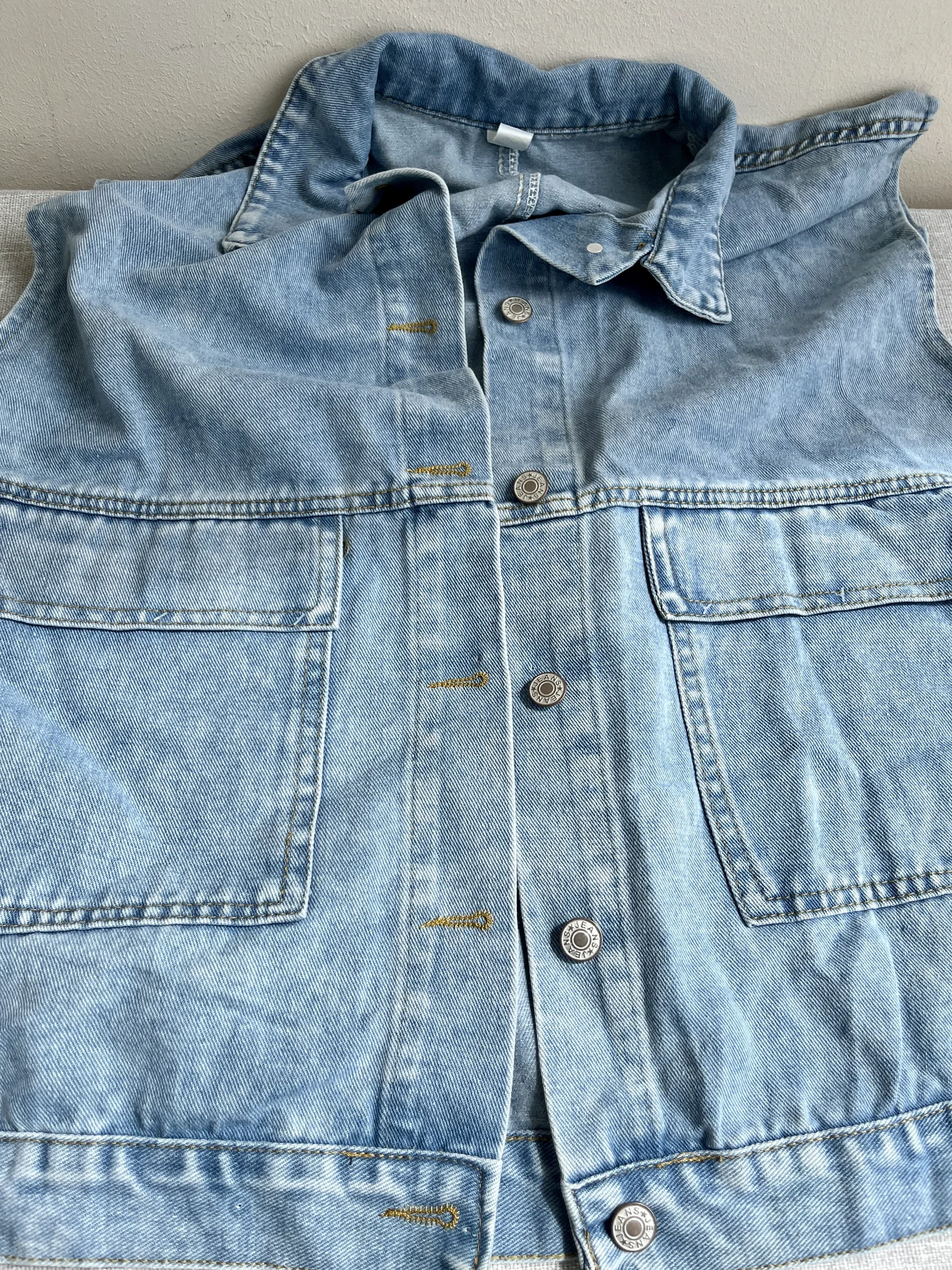 Жилетка джинсовая женская Новая 50 Xl - миниатюра 5