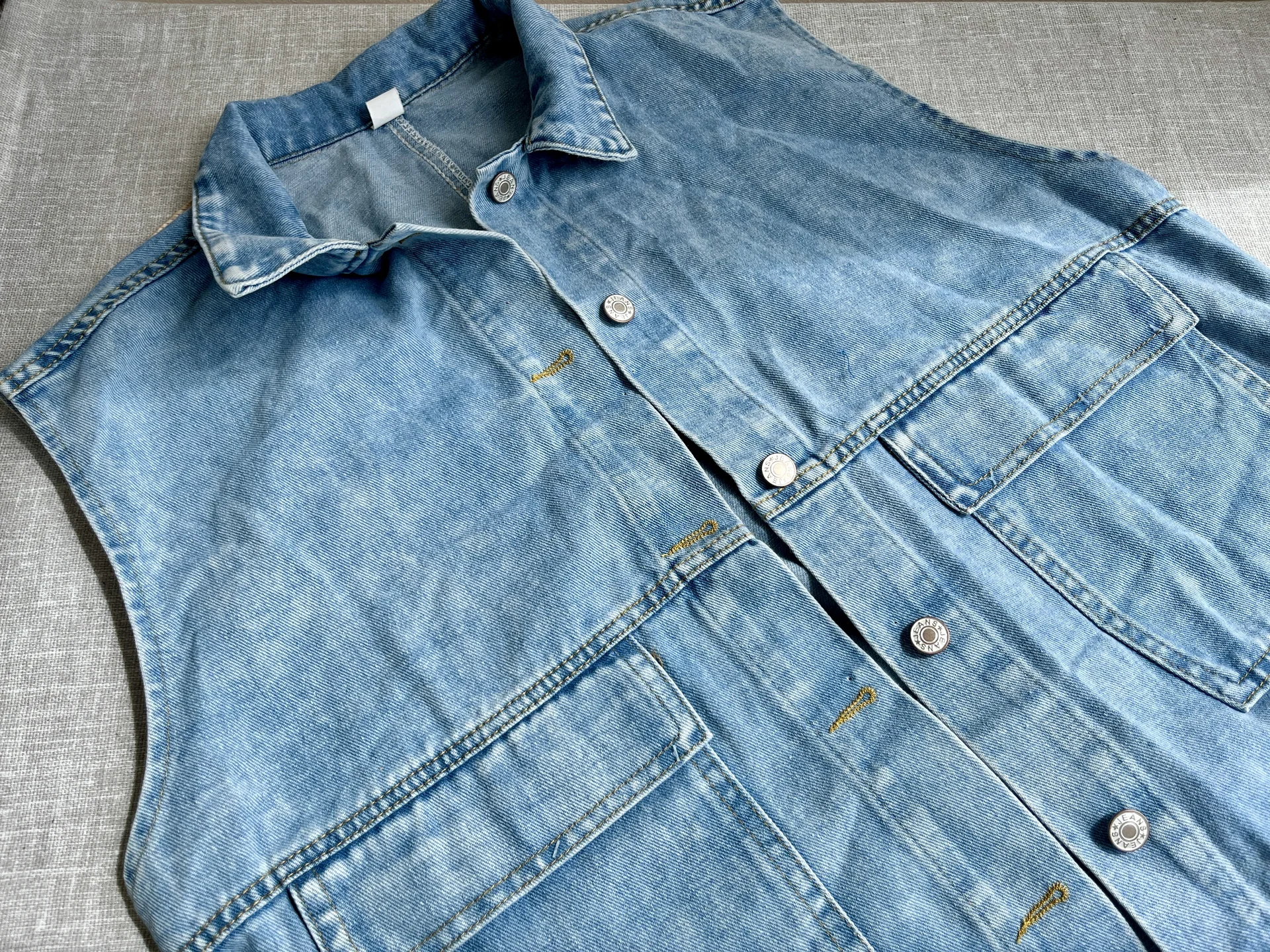 Жилетка джинсовая женская Новая 50 Xl - миниатюра 10