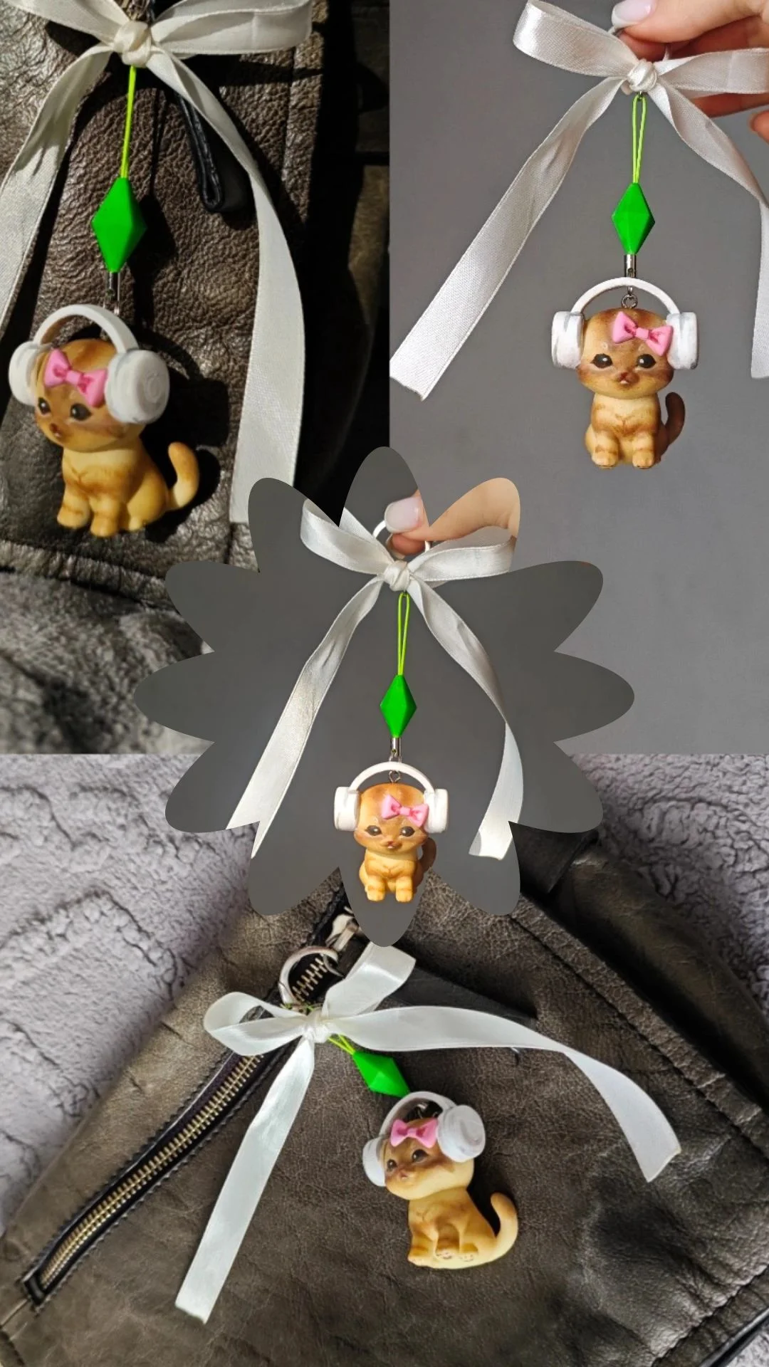 Брелок кошка из мема wibe cat - миниатюра 8