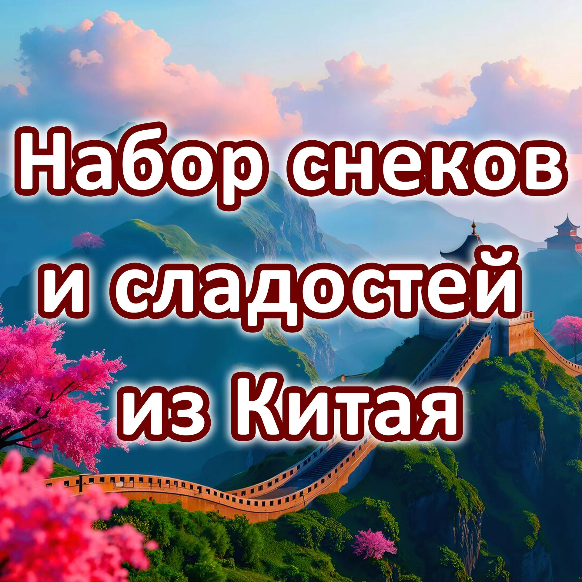 Подарочный набор снеков и сладостей из Китая