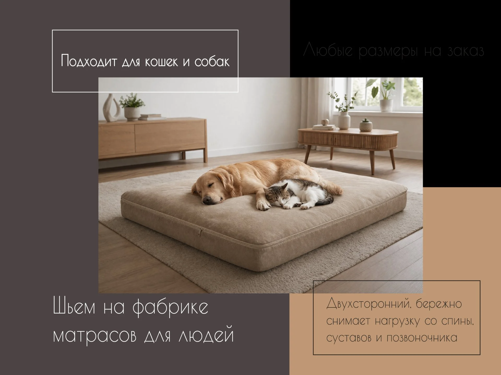 Настоящий ортопедический матрас для собак,кошек - миниатюра 4
