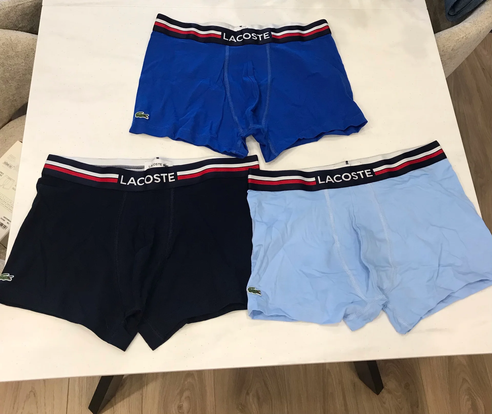 Трусы Lacoste боксеры мужские L 3 шт набор новый - миниатюра 5