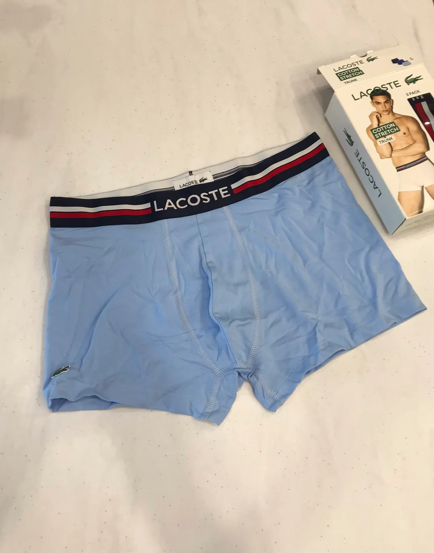 Трусы Lacoste боксеры мужские L 3 шт набор новый - миниатюра 8