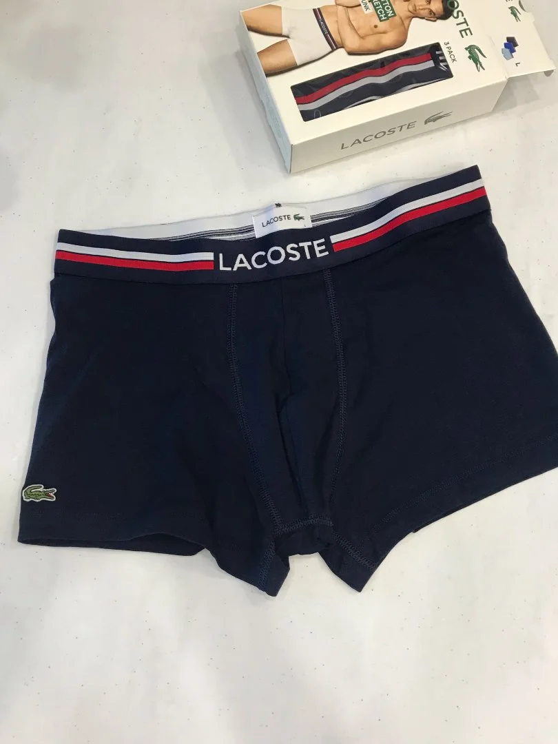 Трусы Lacoste боксеры мужские L 3 шт набор новый - миниатюра 10