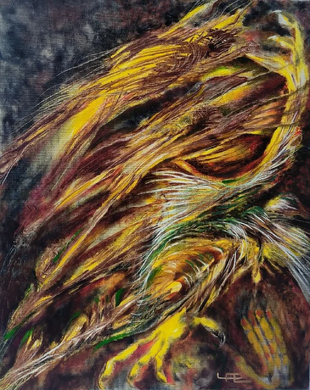 "Пернатый разбойник" холст, масло 40*50 - изображение 1