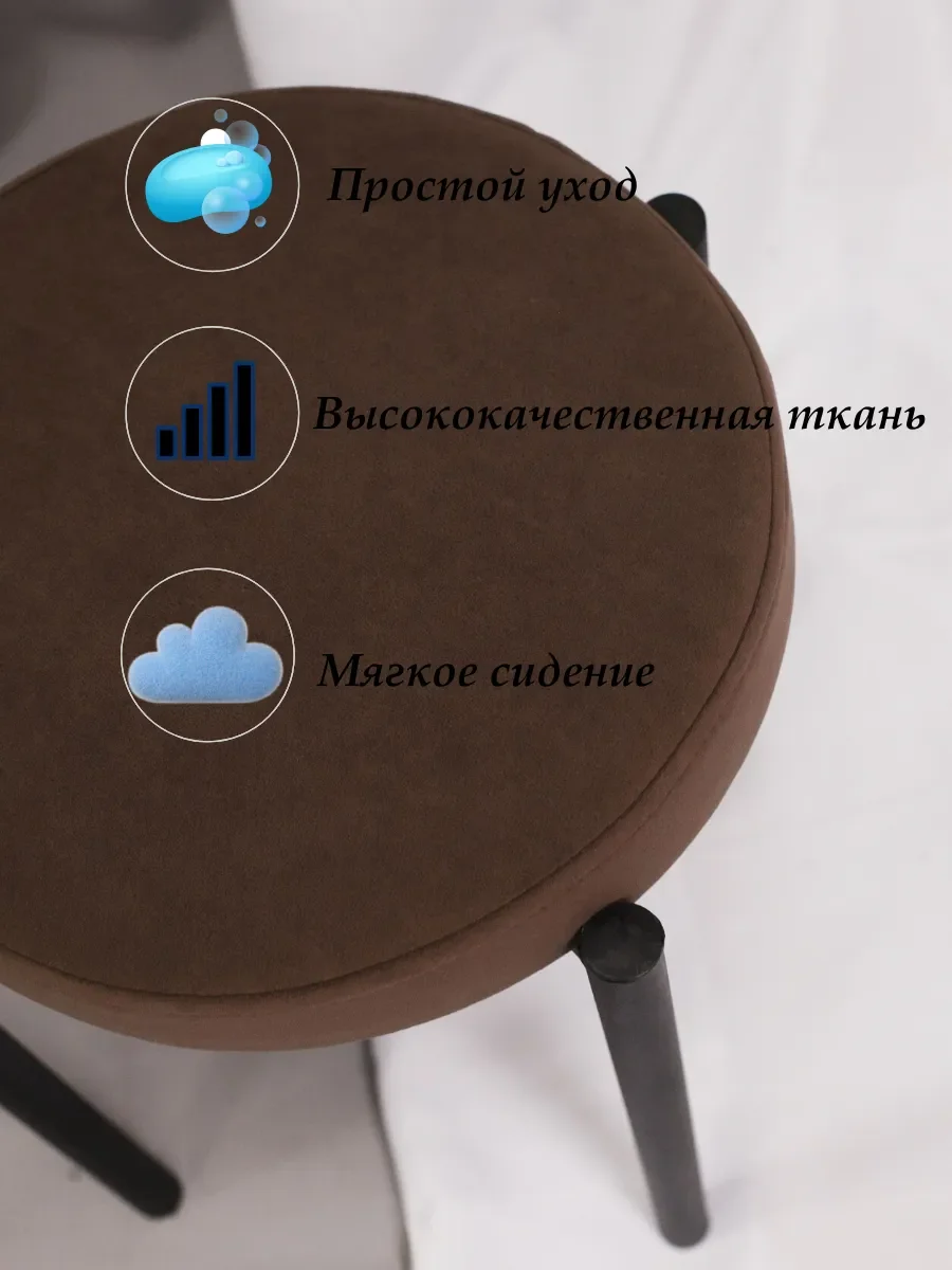 Набор круглых кухонных табуретов - миниатюра 6