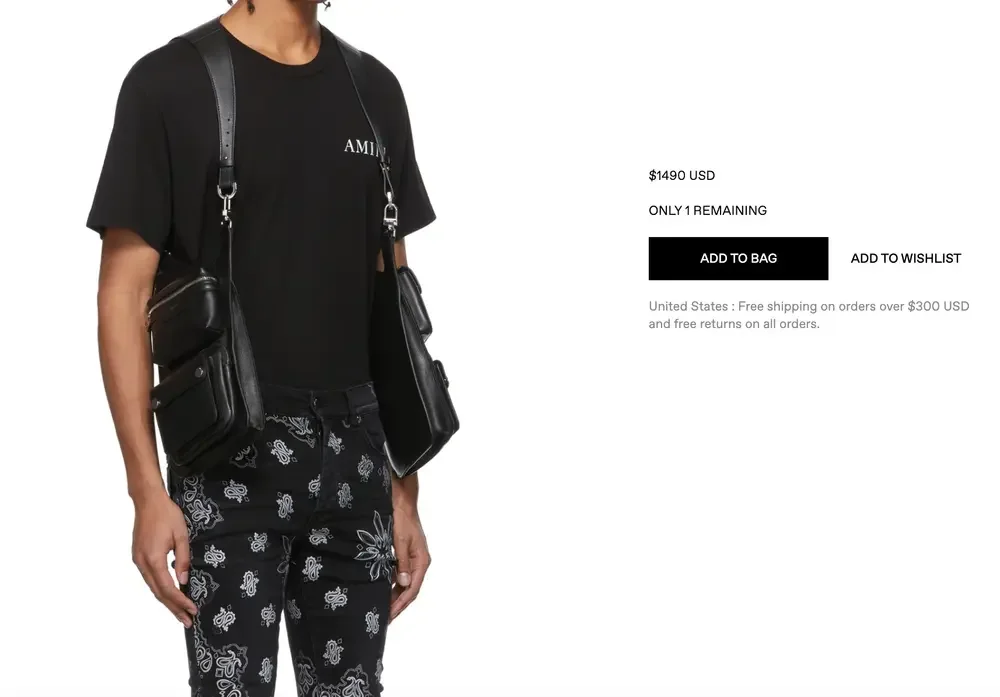 Сумка-жилет Amiri Harness bag 2.0 - миниатюра 10