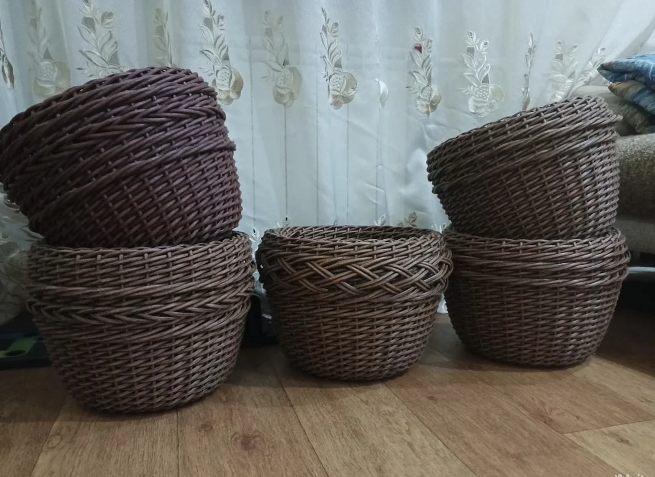 Кашпо из ротанга прямое - изображение 1