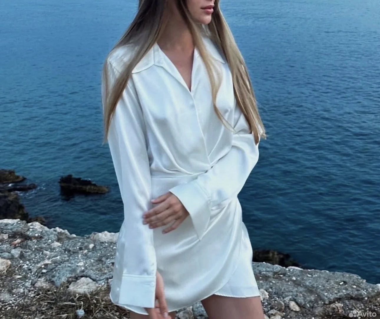 Платье Zara черное и белое - миниатюра 3