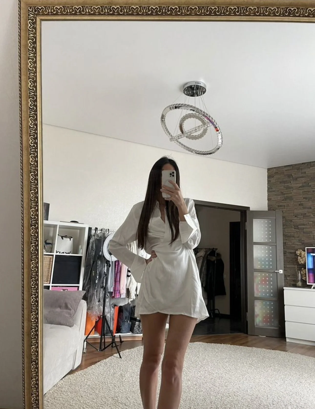Платье Zara черное и белое - миниатюра 6