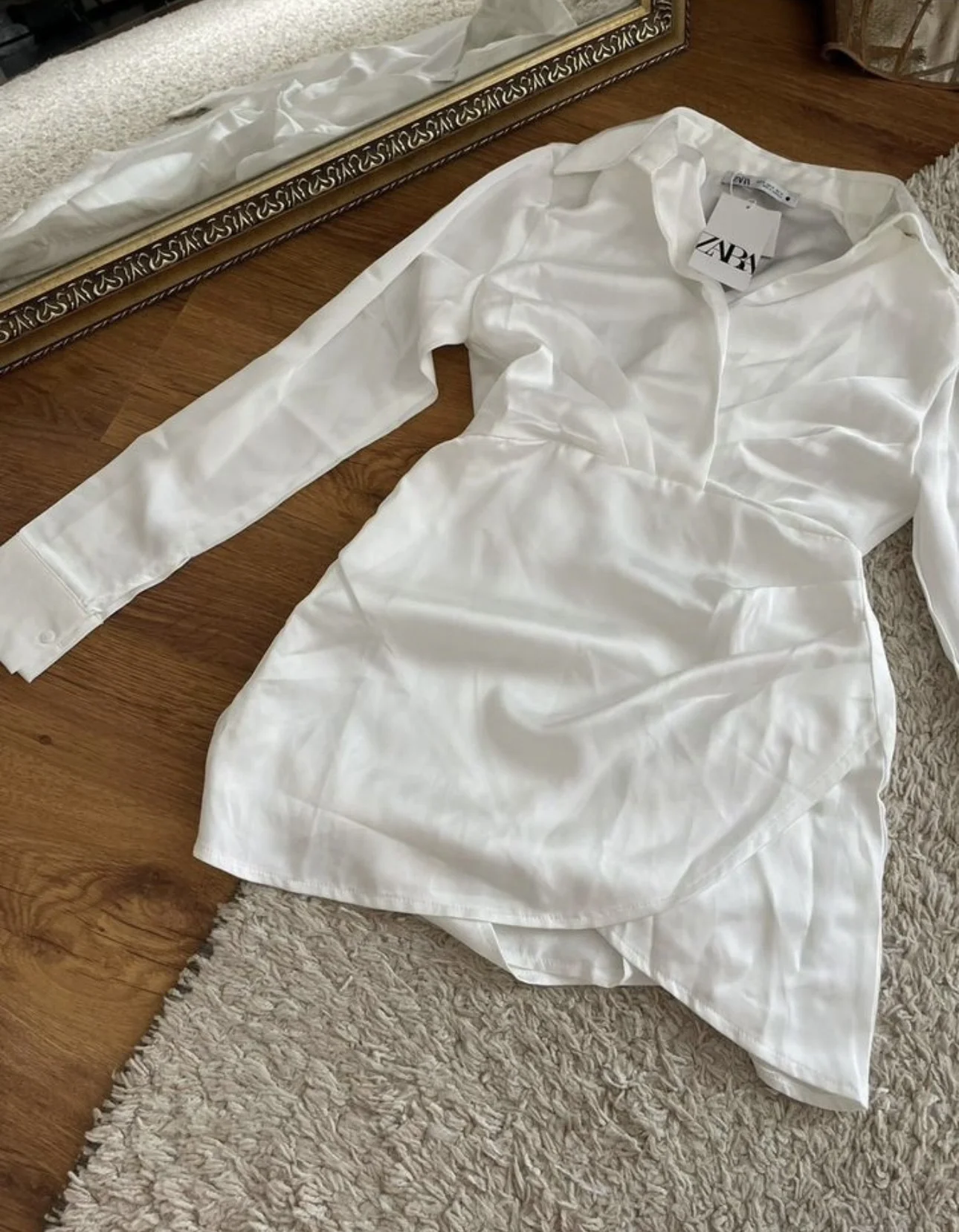 Платье Zara черное и белое - миниатюра 8