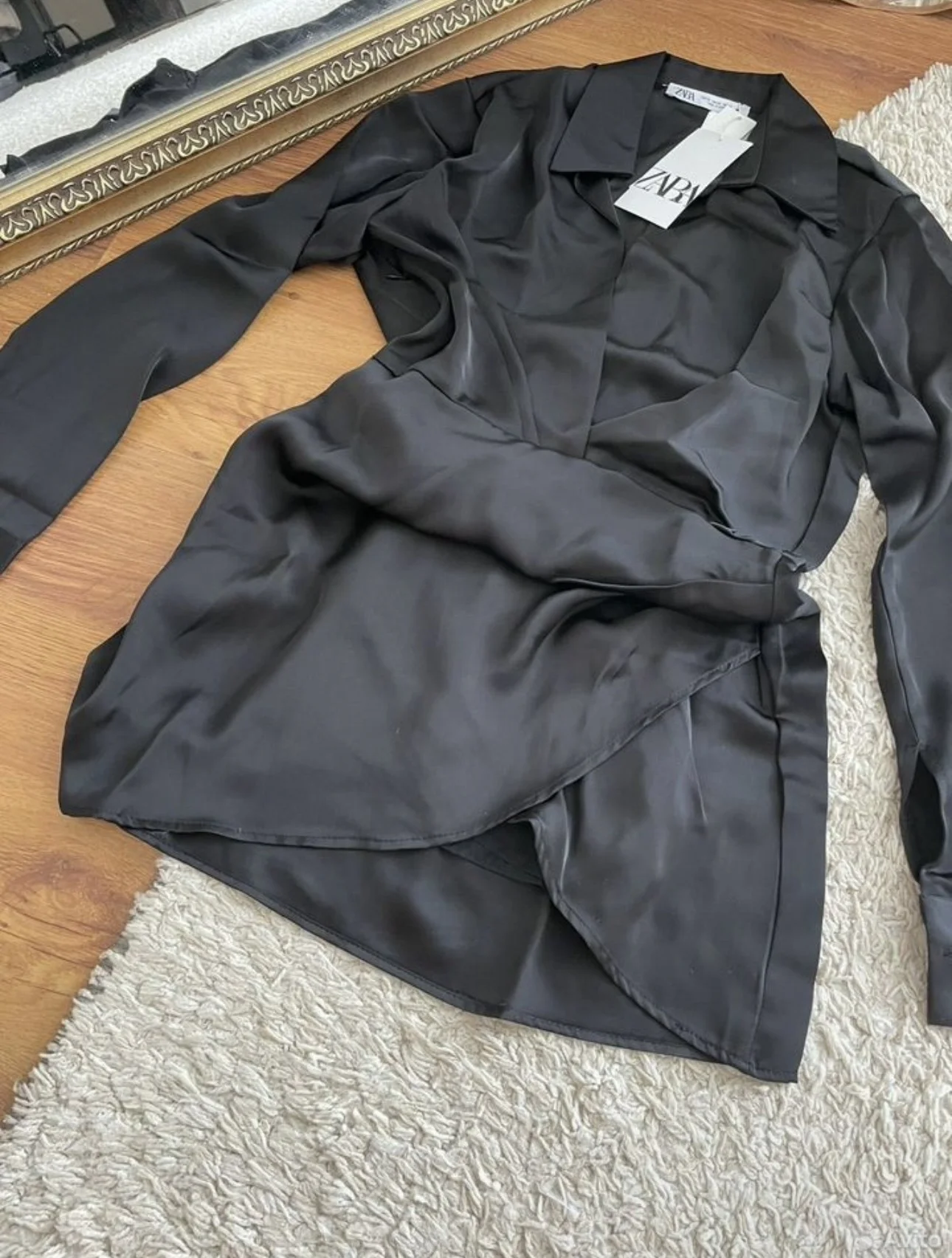 Платье Zara черное и белое - миниатюра 10