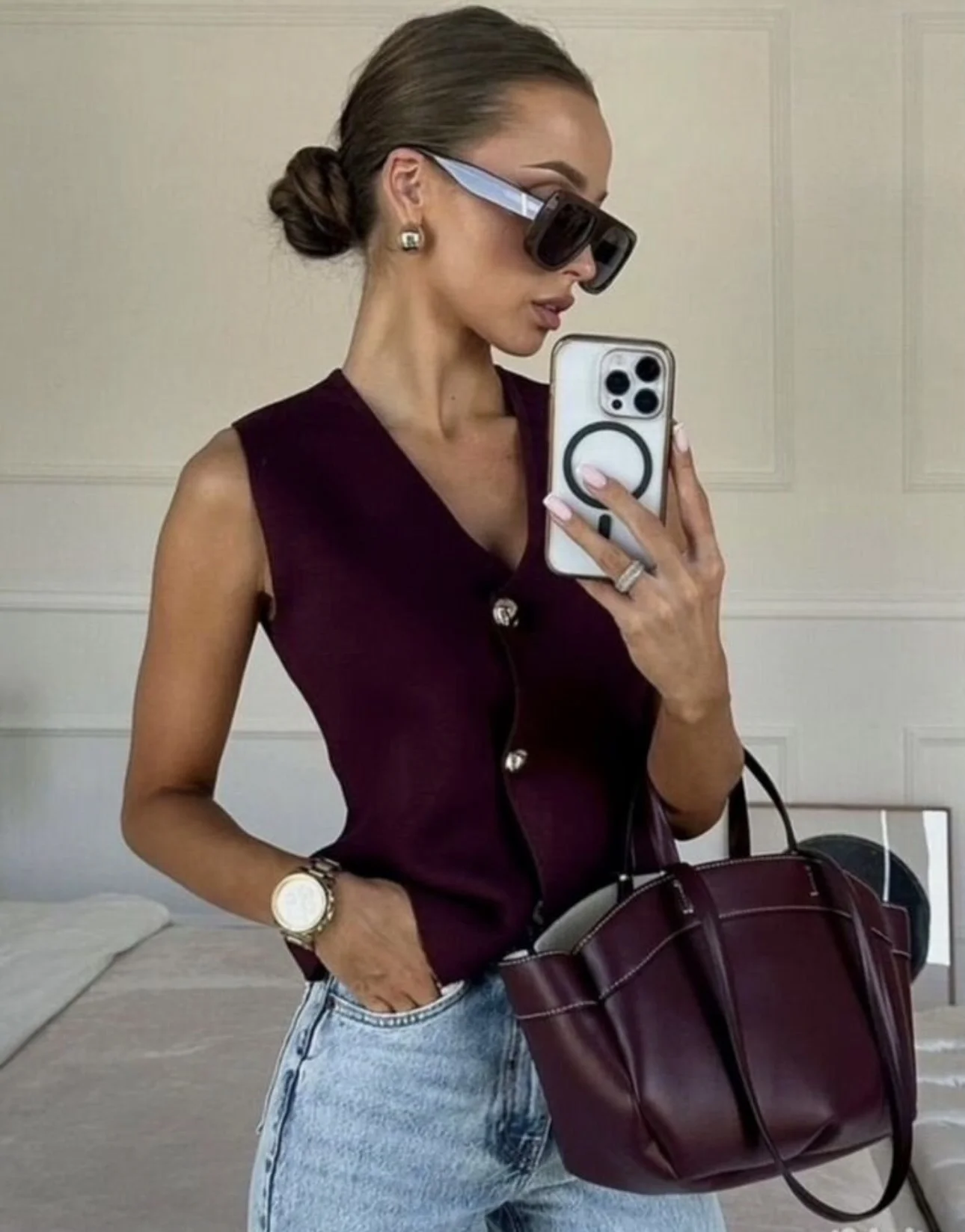 Топ с золотыми пуговицами как у zara - миниатюра 2