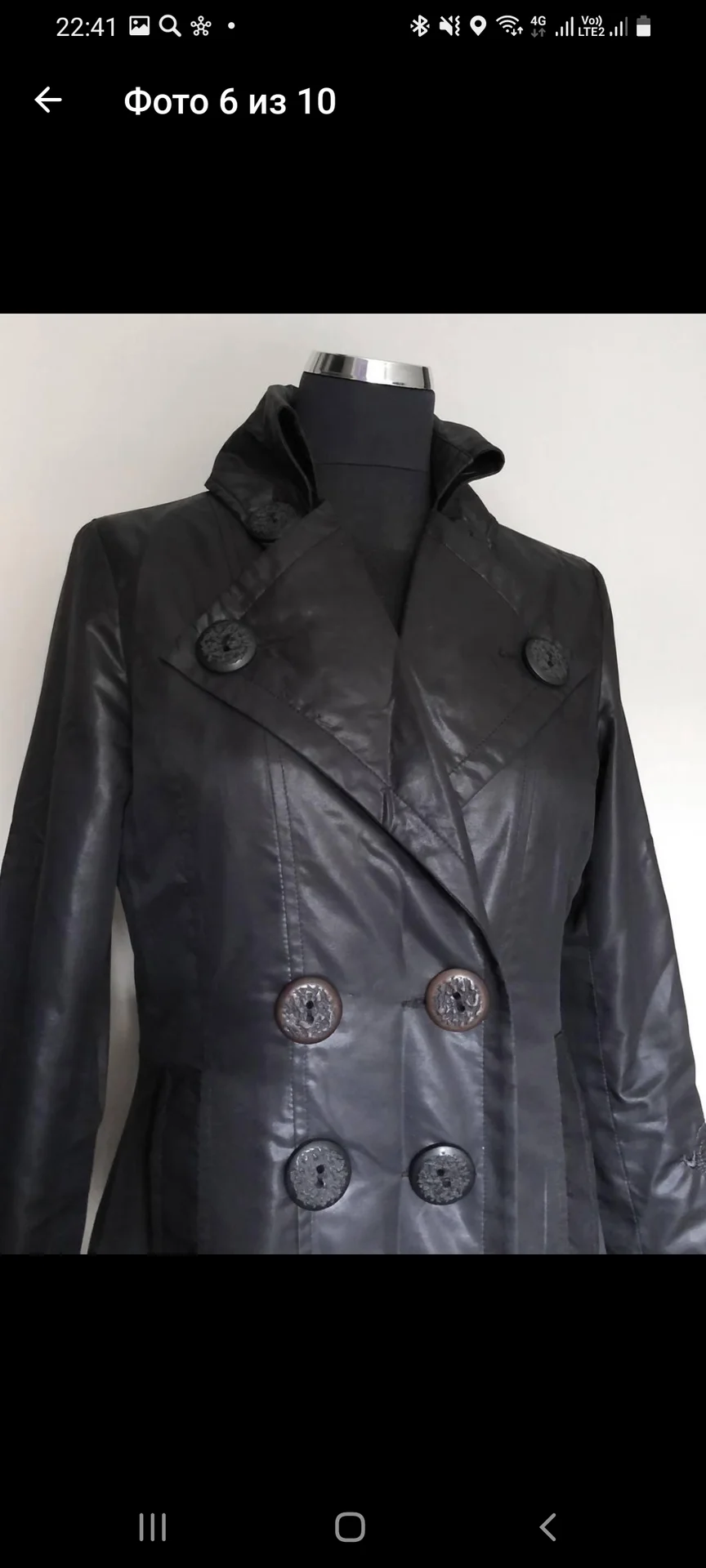 Винтажный тонкий тренч, s/m - миниатюра 6