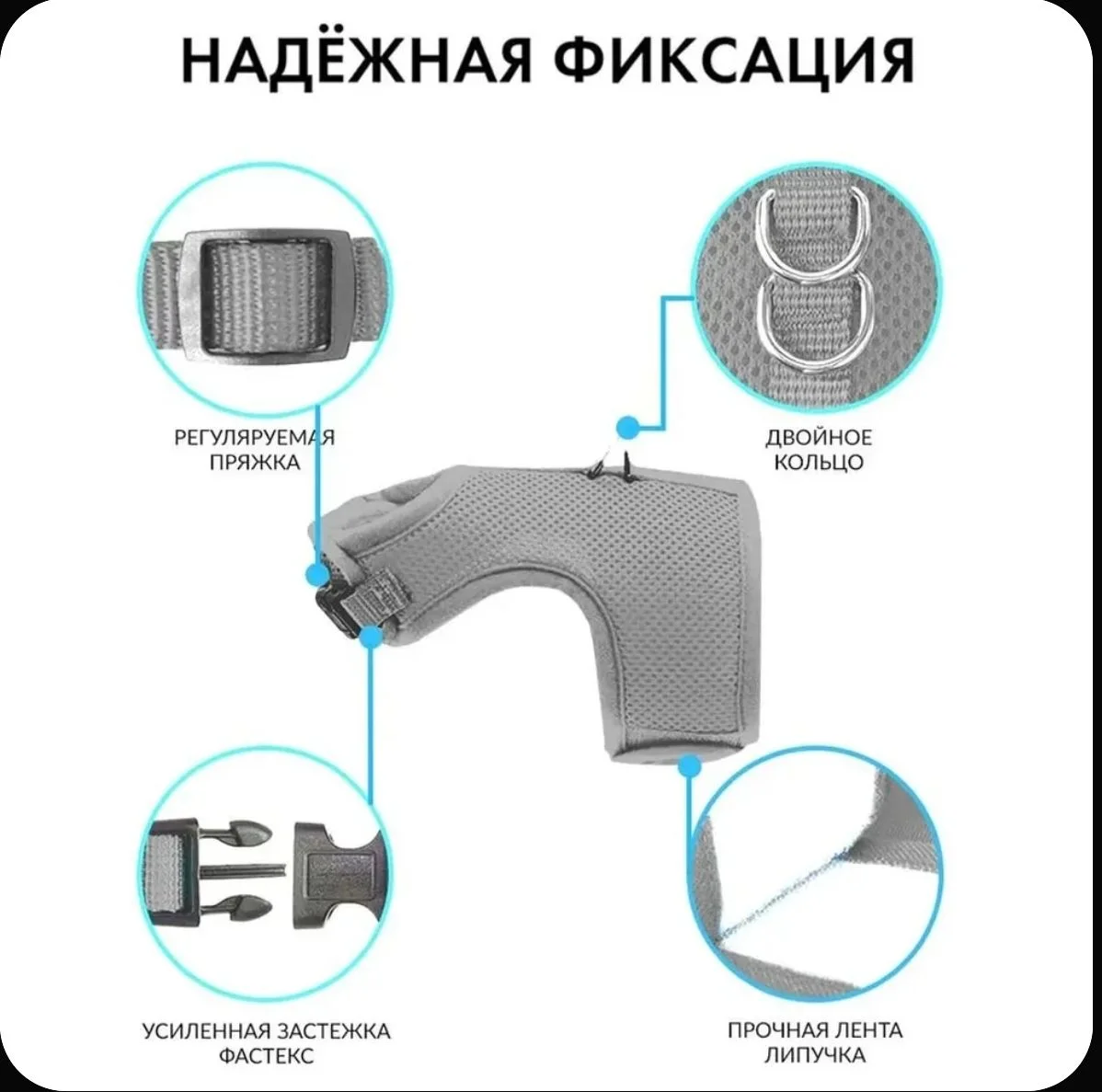 Шлейка и поводок для кошки/собаки - миниатюра 7
