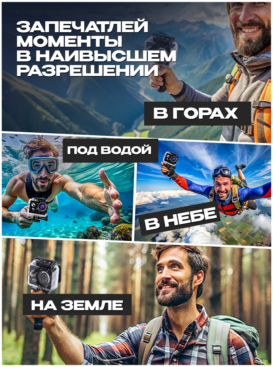 Экшн камера 4К - миниатюра 2