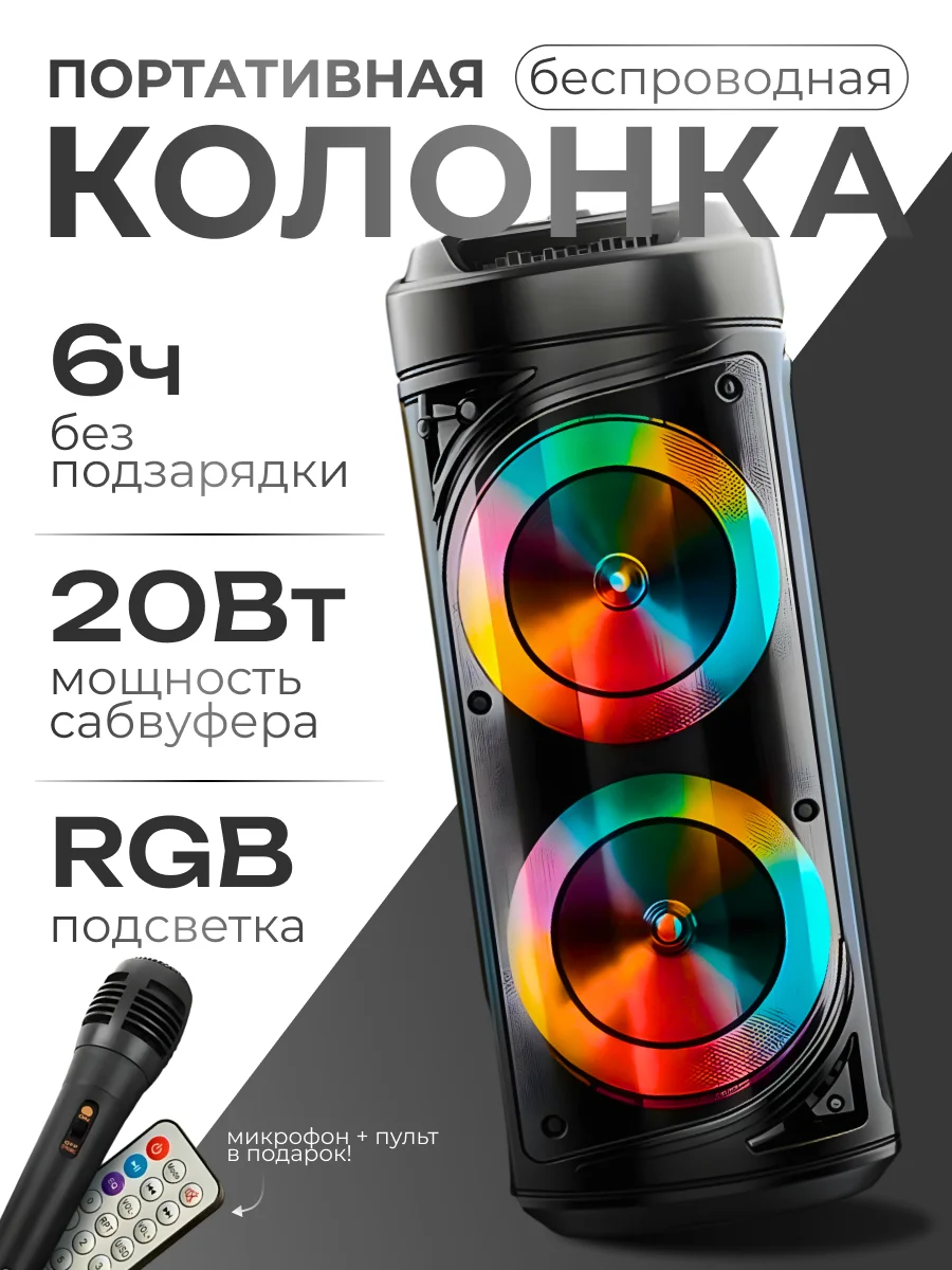 Беспроводная блютуз колонка 20Вт - изображение 1
