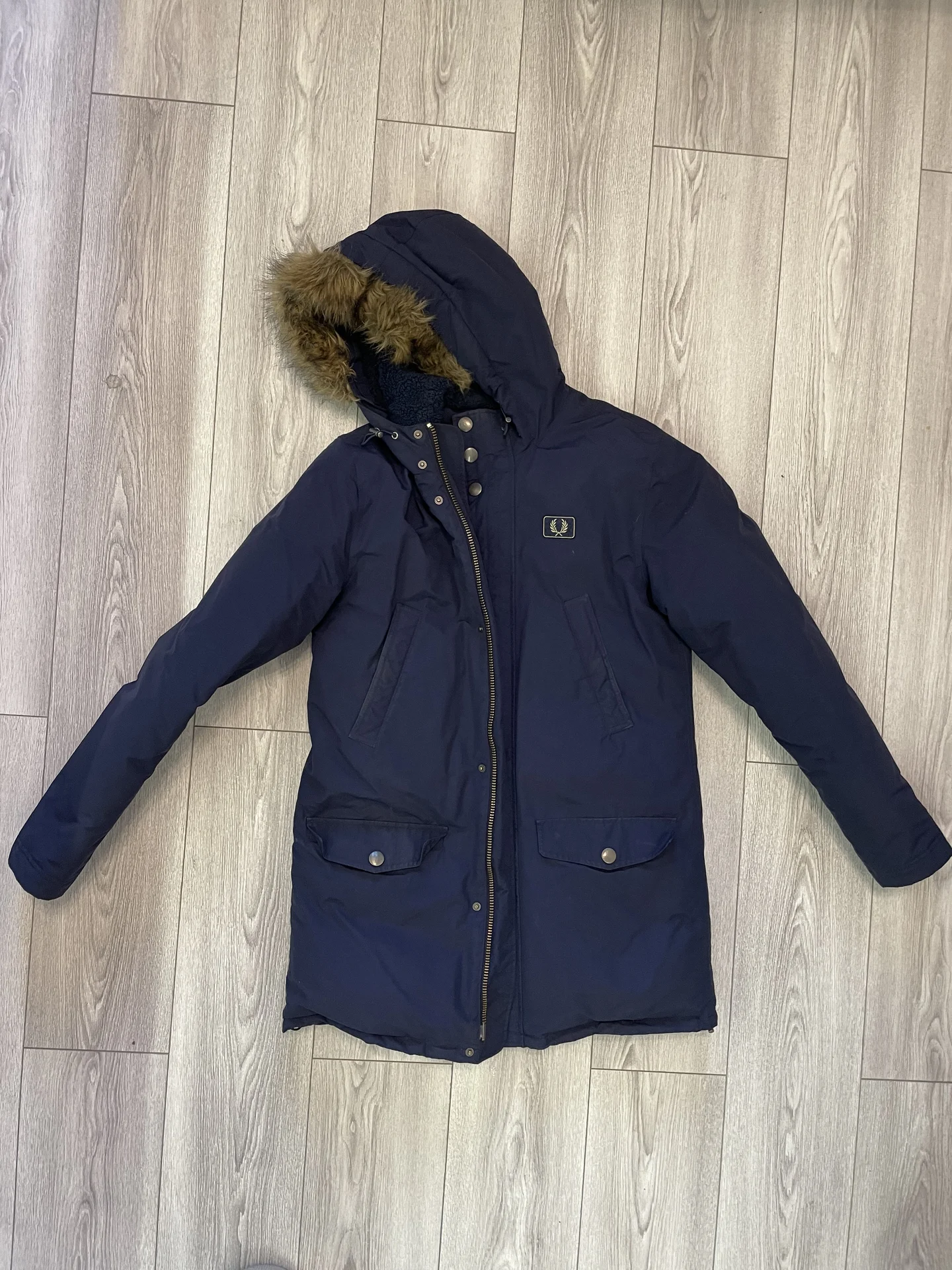 Куртка зимняя Fred Perry Arctic dark carbon - миниатюра 2