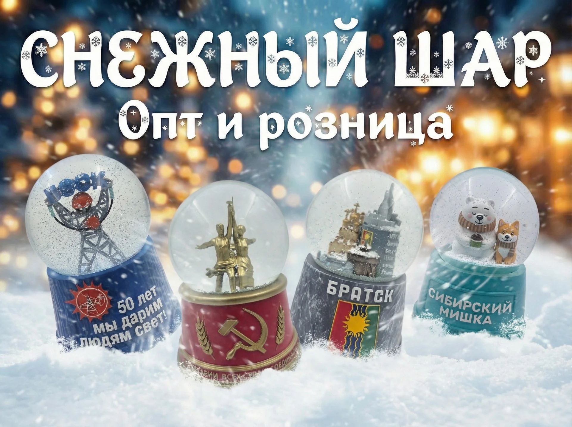 Снежный шар на заказ.Опт, корпоративный, розница - изображение 1
