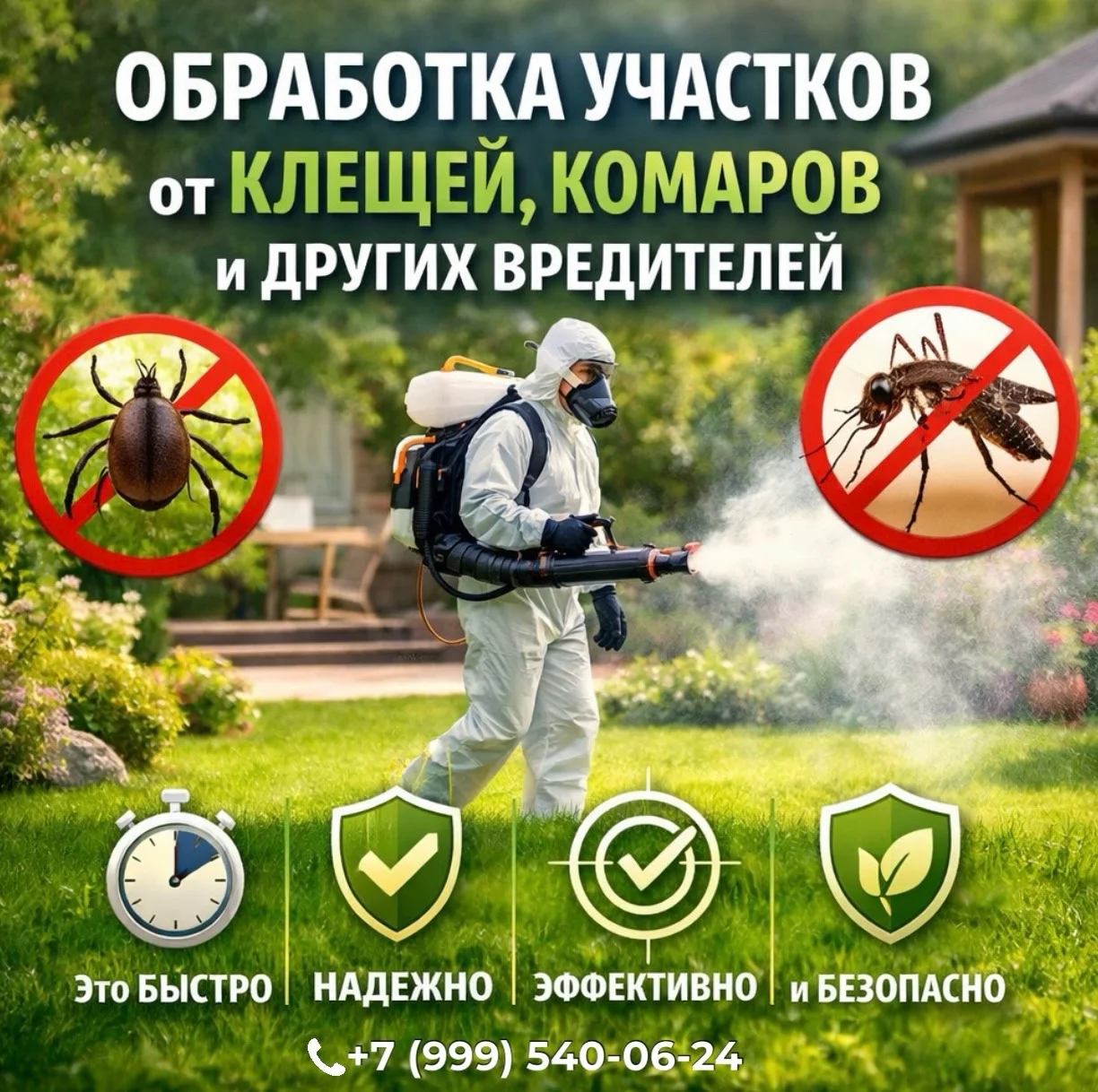Обработка участка от клещей