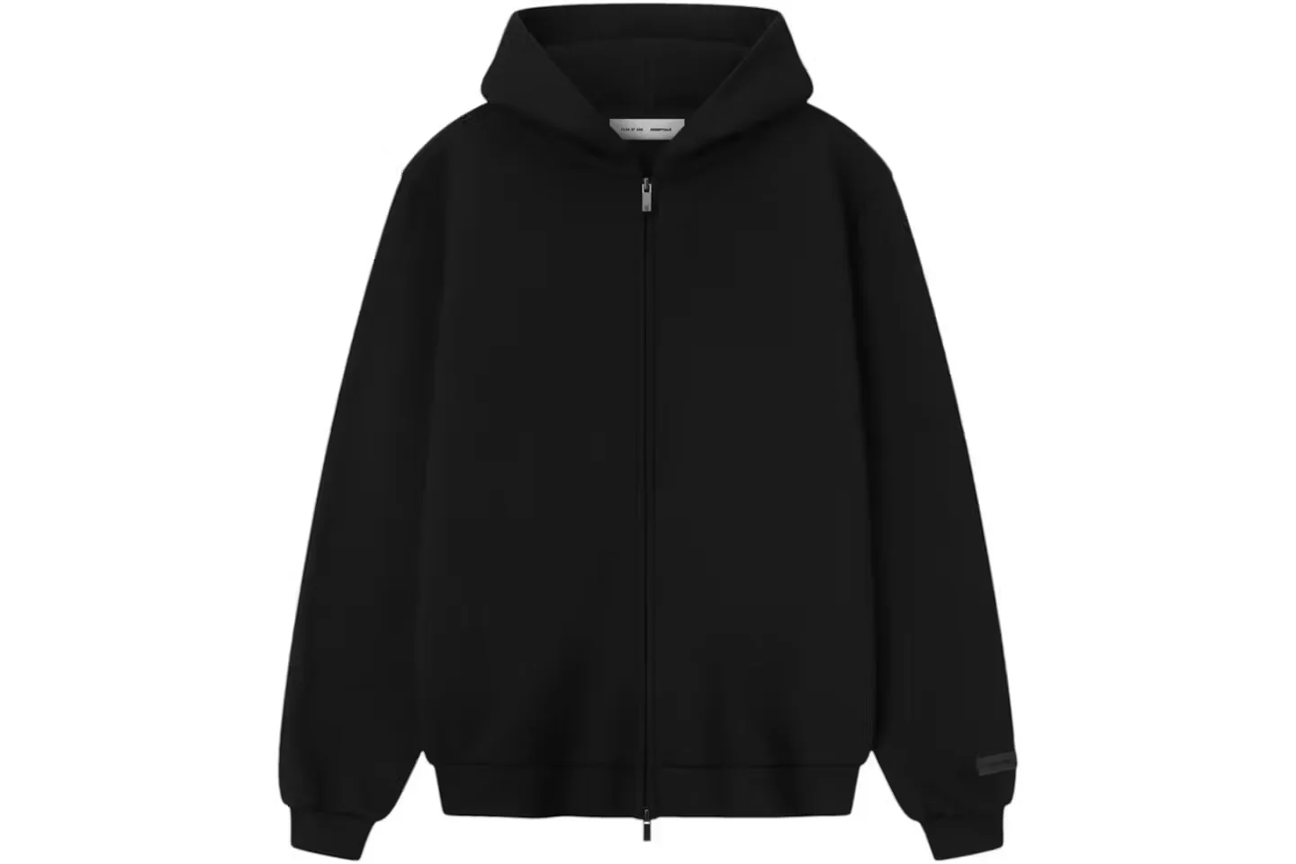 Fear of God Essentials Womens 90's Fleece Zip-Up Hoodie Jet Black - миниатюра 2