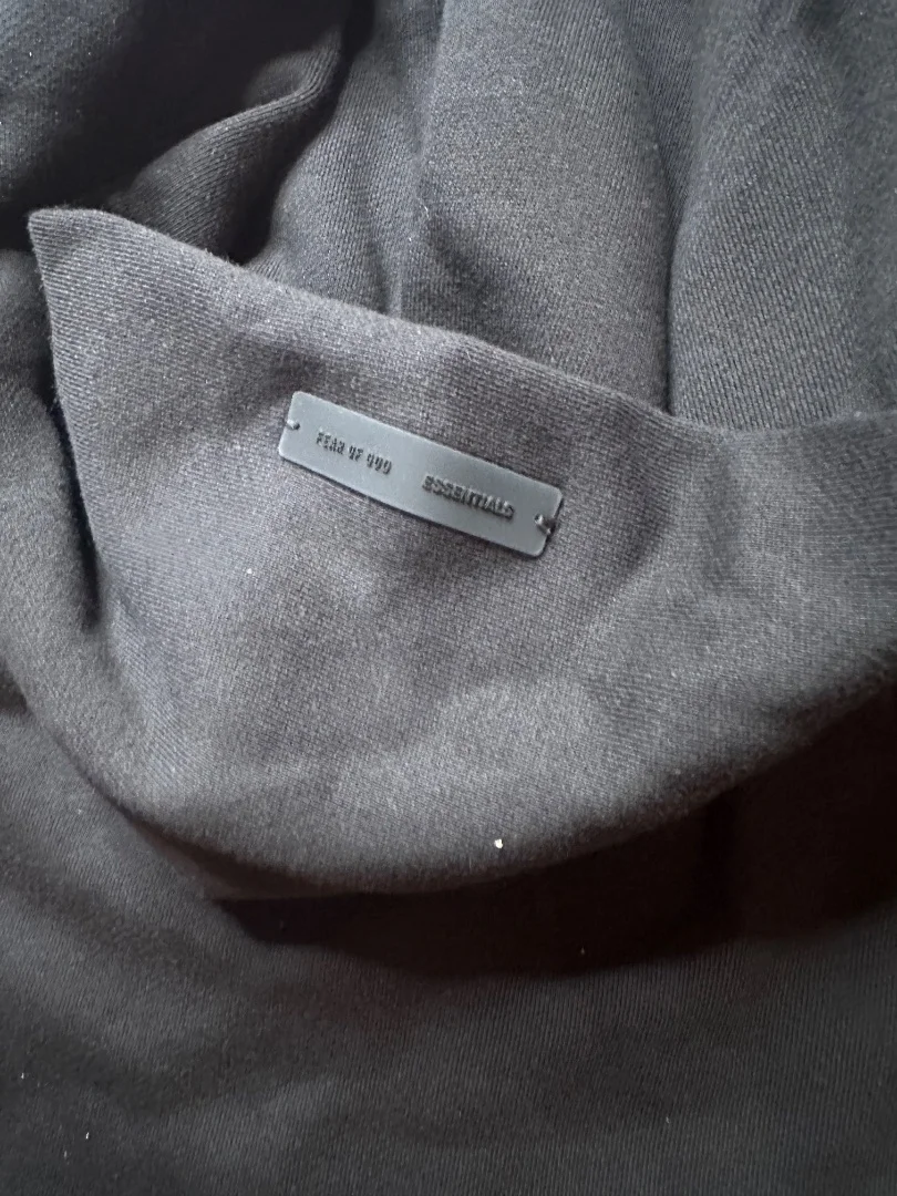 Fear of God Essentials Womens 90's Fleece Zip-Up Hoodie Jet Black - миниатюра 4