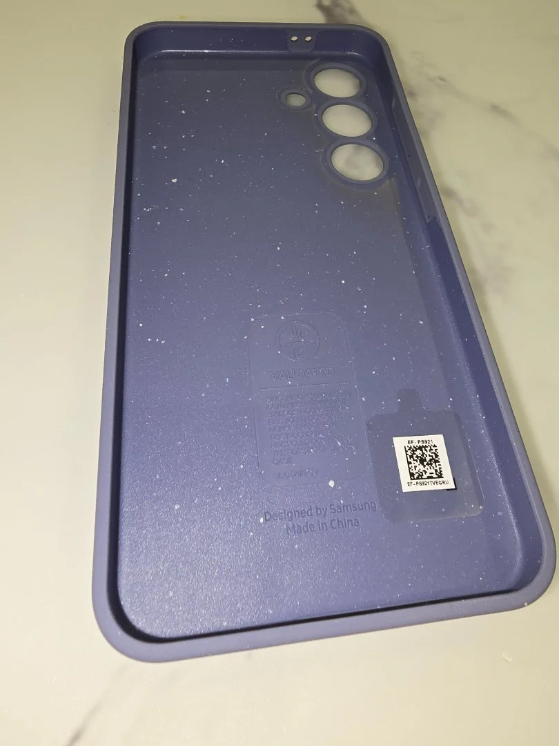 Чехол накладка Samsung Silicone case s24 фиолетовый - миниатюра 3