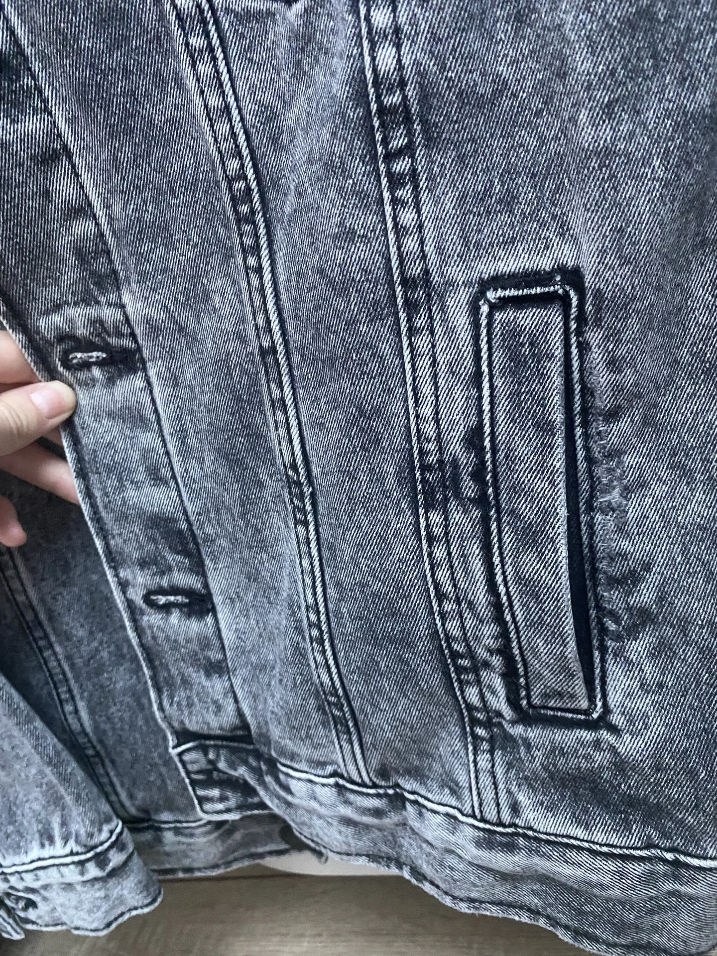 Куртка джинсовая серая Zara - миниатюра 4