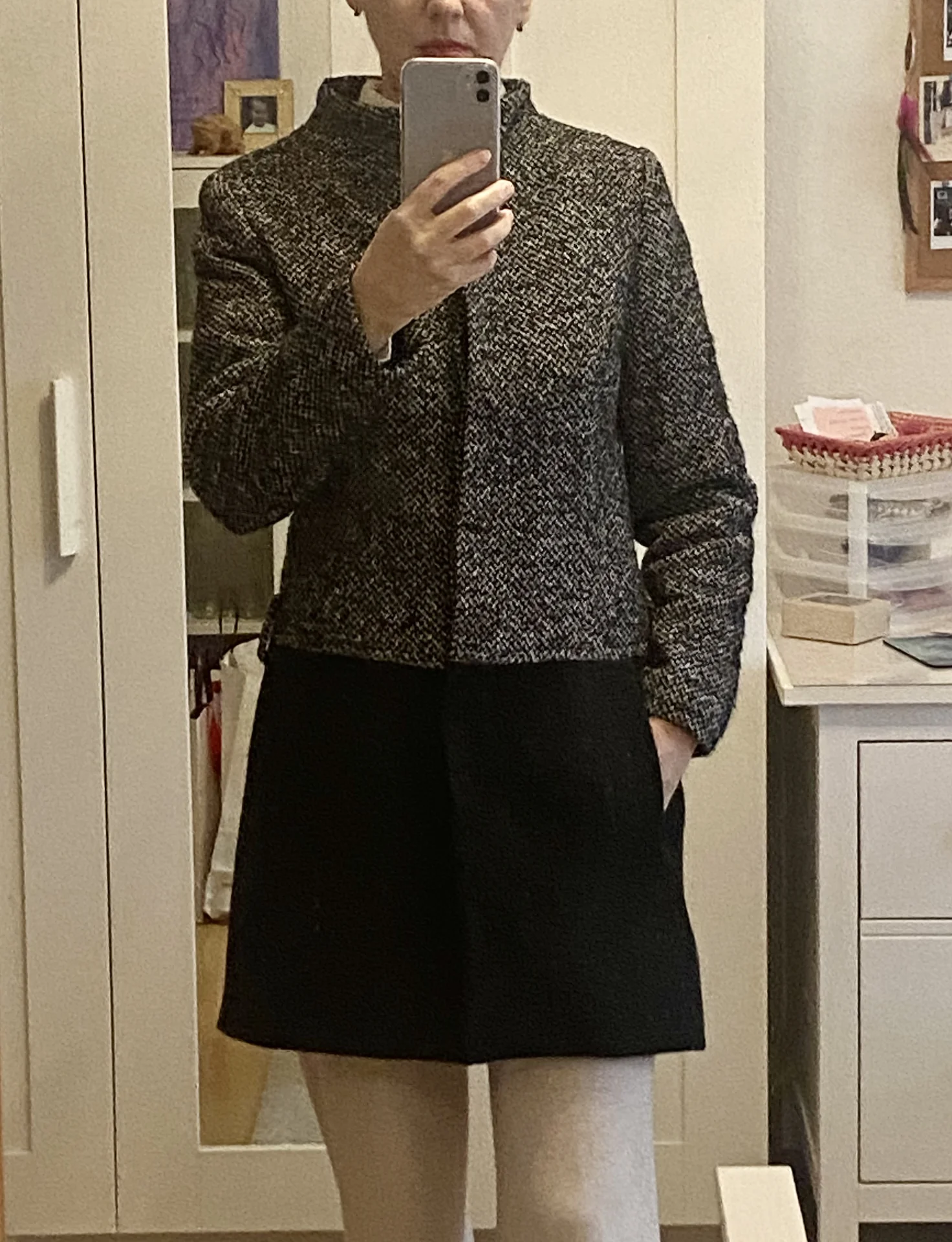 Полупальто Zara S/M шерсть - миниатюра 2
