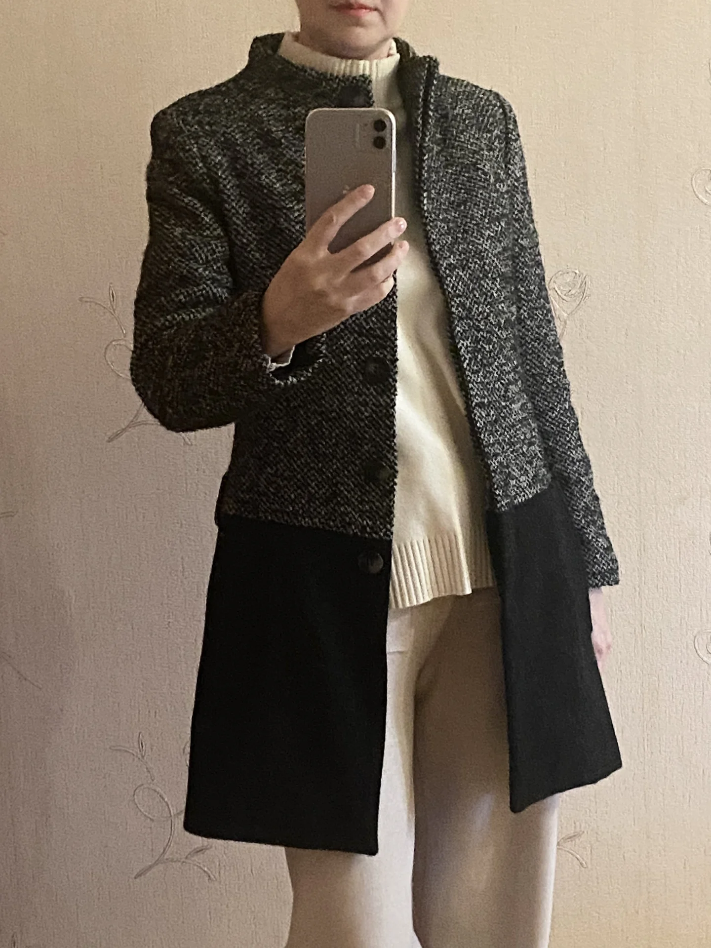 Полупальто Zara S/M шерсть - миниатюра 4