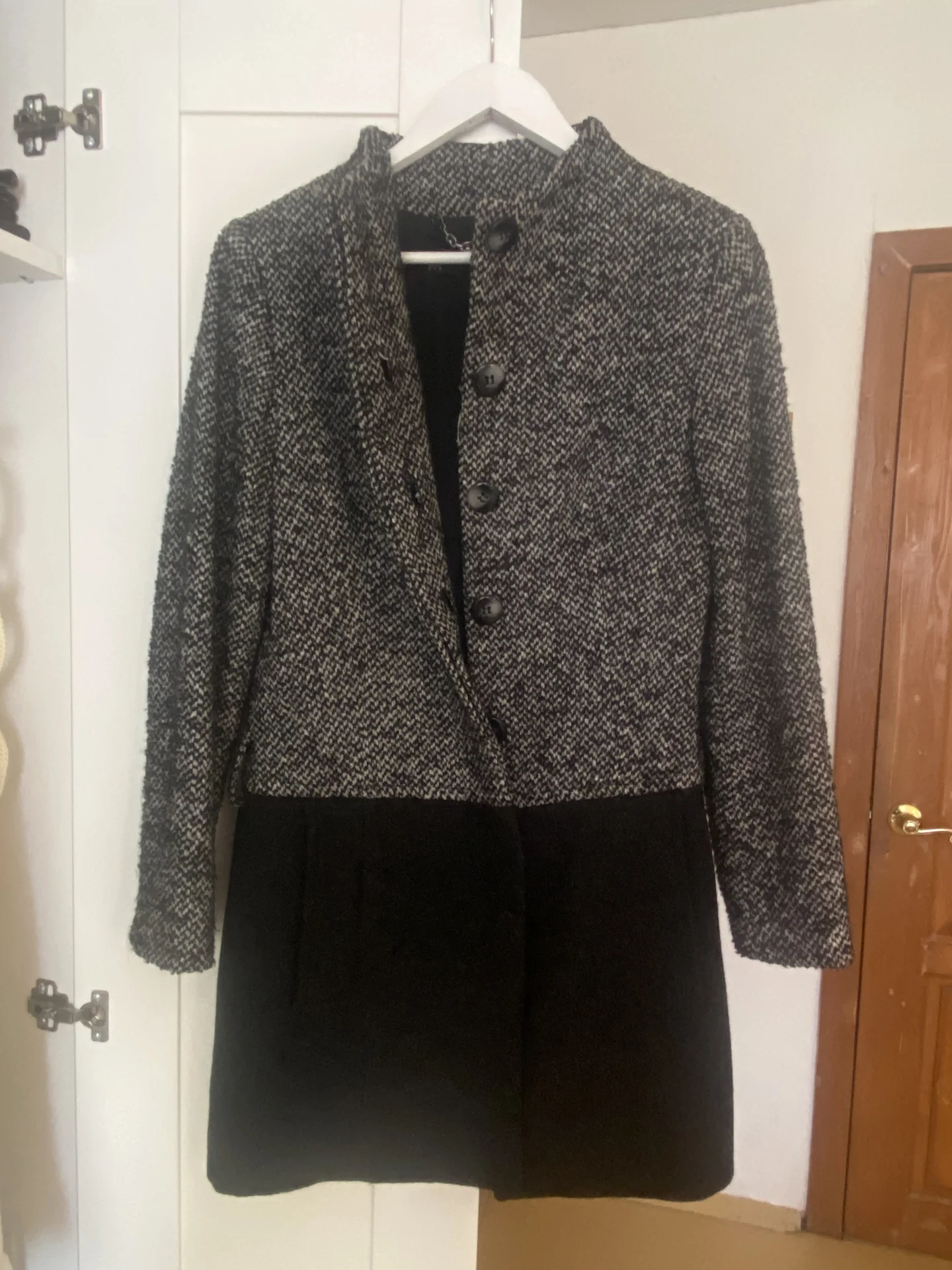 Полупальто Zara S/M шерсть - миниатюра 10
