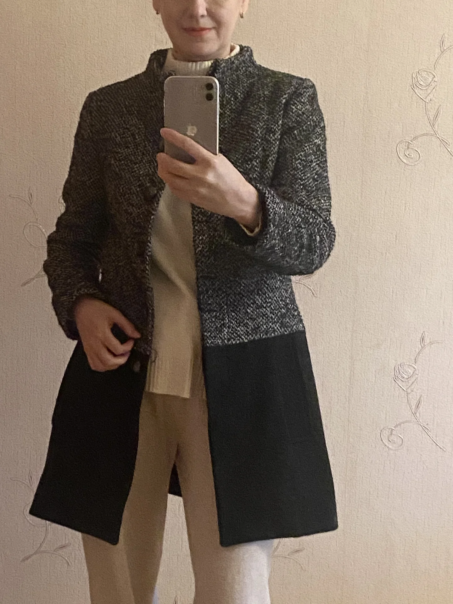 Полупальто Zara S/M шерсть - миниатюра 6